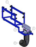 Extraction trolley Reel on rail