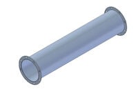 Tubo flangeado Ø150mm, com 1m de comprimento