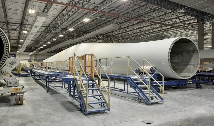 Como é feita a captação de pó na produção de pás eólicas Nederman 