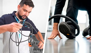 A segurança é um dos principais motivos para adotar um enrolador de mangueira industrial. Mangueiras no chão representam riscos de quedas e acidentes. | Saiba mais | Nederman