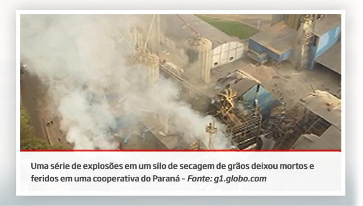 Uma série de explosões em um silo de secagem de grãos deixou mortos e feridos em uma cooperativa do Paraná – Fonte: g1.globo.com