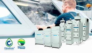 A filtragem de névoa de óleo é indicada para centros de usinagem, retíficas e tornos com lubrificação por emulsão ou óleo integral. | Saiba mais | Nederman