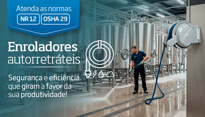 Enroladores autorretráteis - Segurança e eficiência que giram a favor da sua produtividade! - Nederman