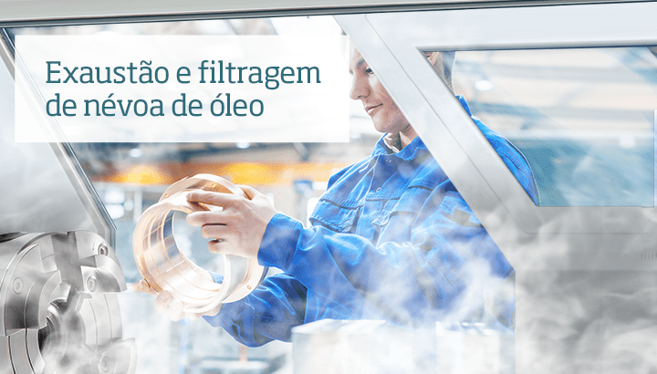 Exaustão e filtragem de névoa de óleo | FibreDrain e NOM  Nederman