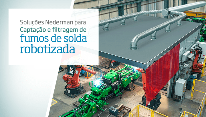 Captação e filtragem de fumos de solda robotizada | Nederman