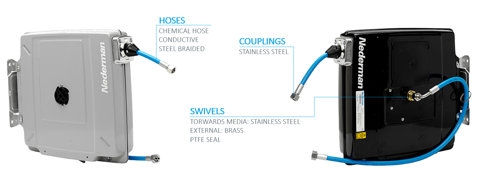 Industrial hose reel 883 for ethanol