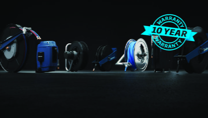 Nederman industriële slanghaspels en kabelhaspels 10 jaar garantie