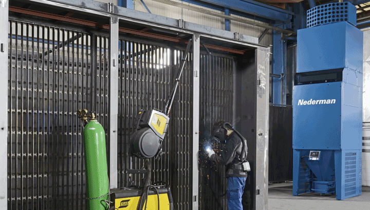 Welding fume extraction with Nederman Air Purification Tower