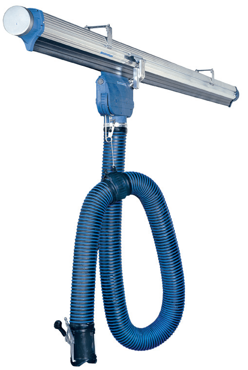 exhaust extraction for vehicles in motion