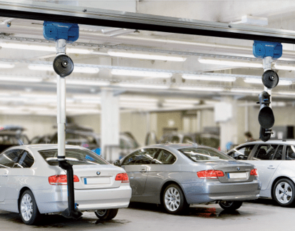 touchless vehicle exhaust extraction system