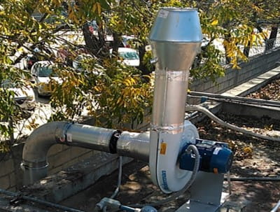 ventilador para extractor de polvos