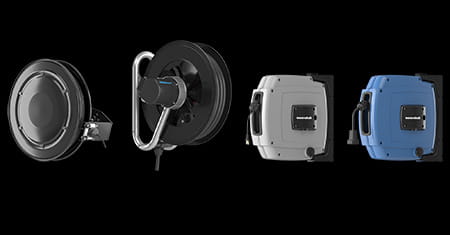 Reel selector for ethernet and power