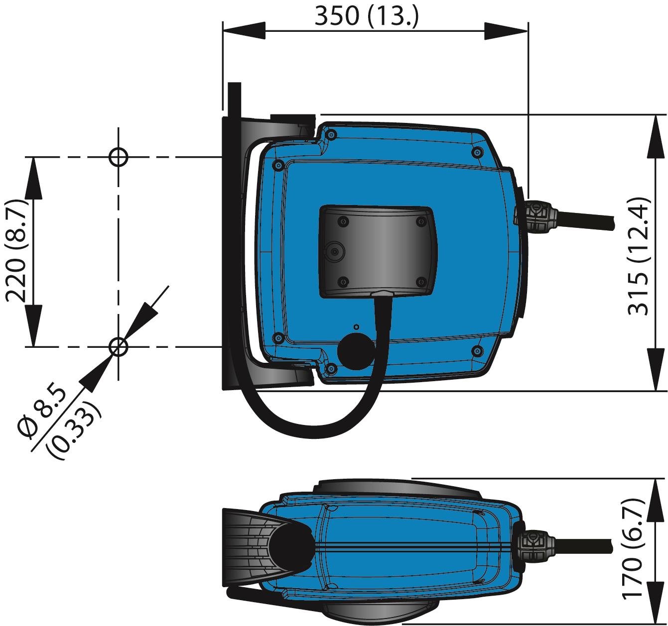 Enrollador de cable 793, Nederman