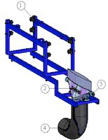 Chariot d'aspiration enrouleur sur rail