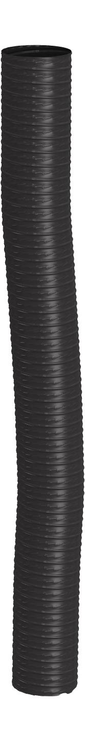 Tuyau FX-ESD-D100-L3000-noir- 
Tuyau flexible en PE conducteur noir, diamètre 100 mm (4") et longueur de 3 000 mm (118,11"). Il est utilisé avec l'anneau-support pour relier le tuyau au bras. 