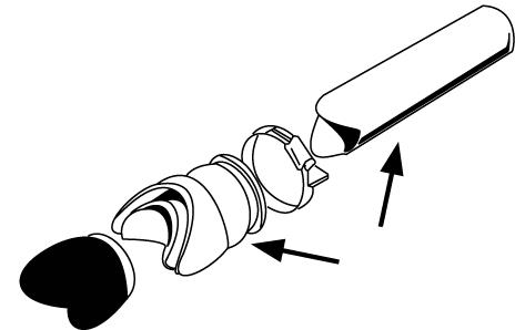 Tubo interior e suporte exterior para escova