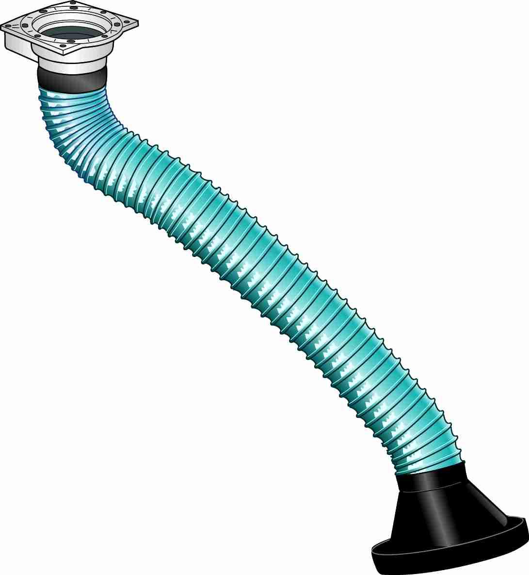 Fume extractor arm telescopic with metal hood