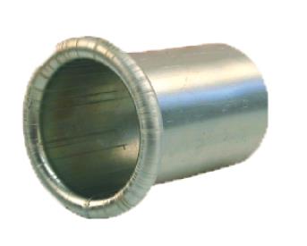 Mondstuk, aansluiting Ø50 mm metaal, gedempt (HV)