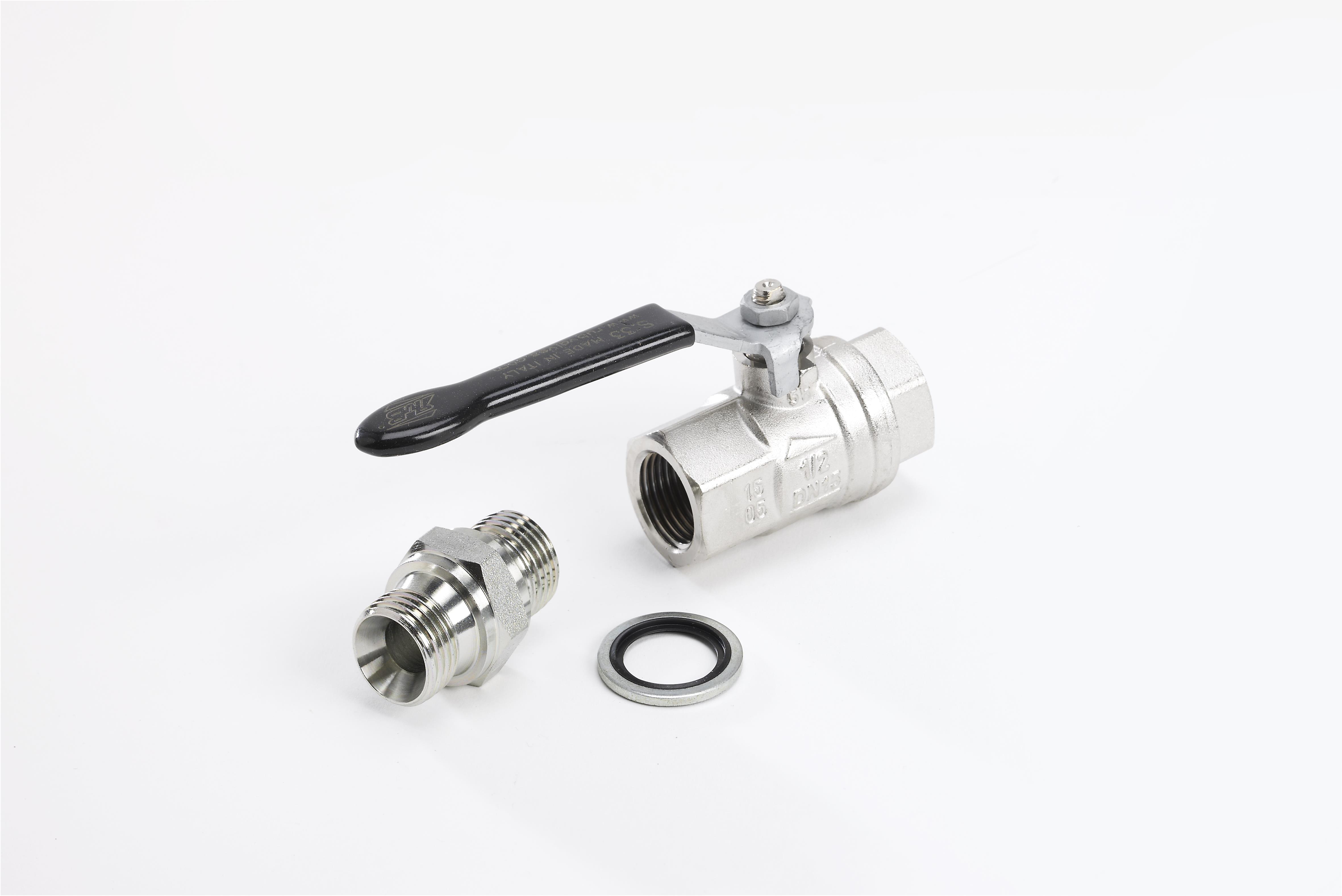 Inlet kit for hose reel  1/2" with ball valve