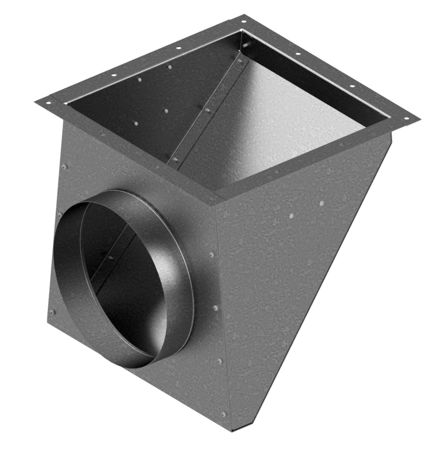 Adaptador para entrada 90º, spiro/geral Ø315