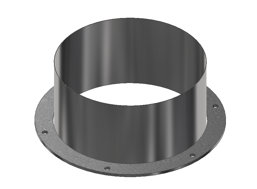 Peça de entrada em galv. para ventilador ø250 / 250 spiro