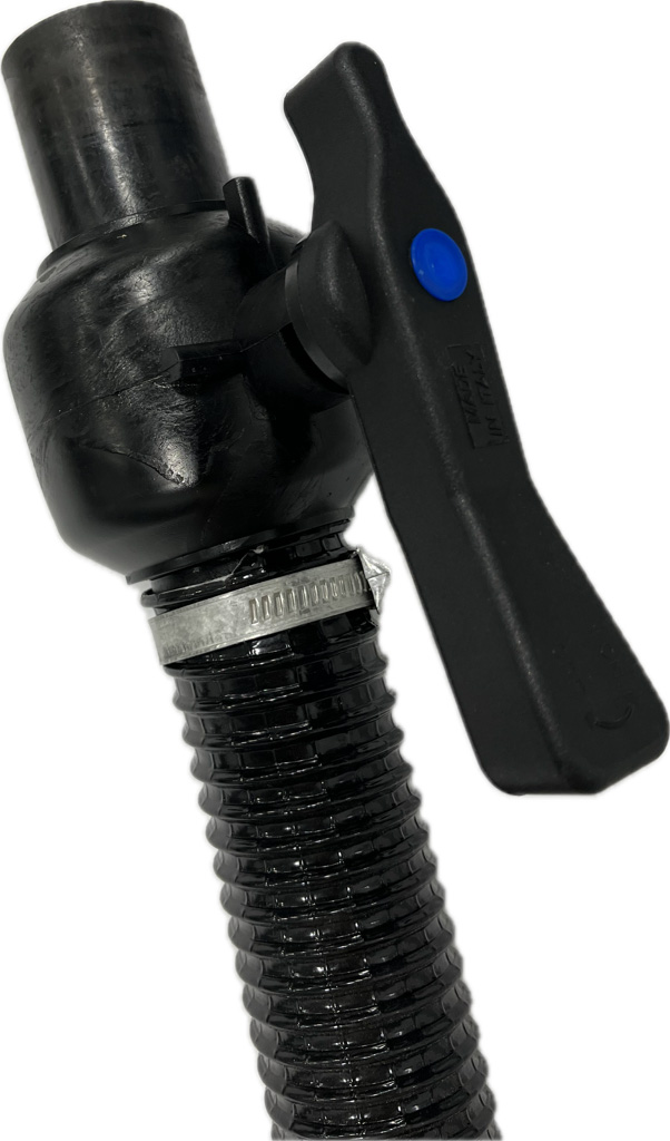 Ball valve PVC f/ hose D51, cpl.